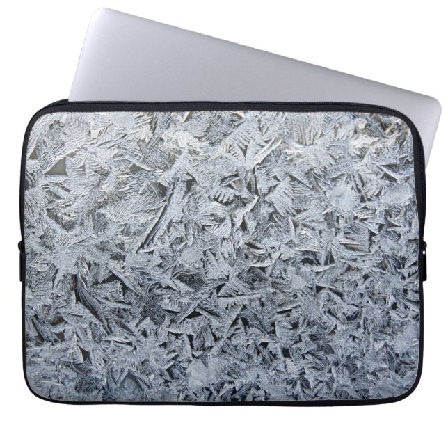 Ice Frost Kristalle Textur Bild Laptopschutzhülle (Vorderseite)