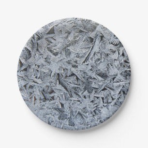 Ice Frost Kristalle Textur Bild Pappteller