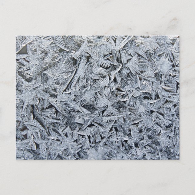 Ice Frost Kristalle Textur Bild Postkarte (Vorderseite)
