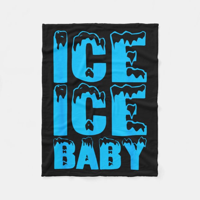 Ice Funny Ice Baby Family Couples Halloween Costum Fleecedecke (Vorderseite)