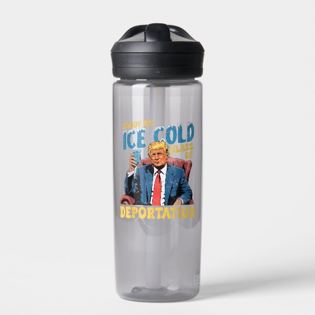 ICE Genießen Sie ein eiskaltes Glas der Abschiebun Trinkflasche (Vorderseite)
