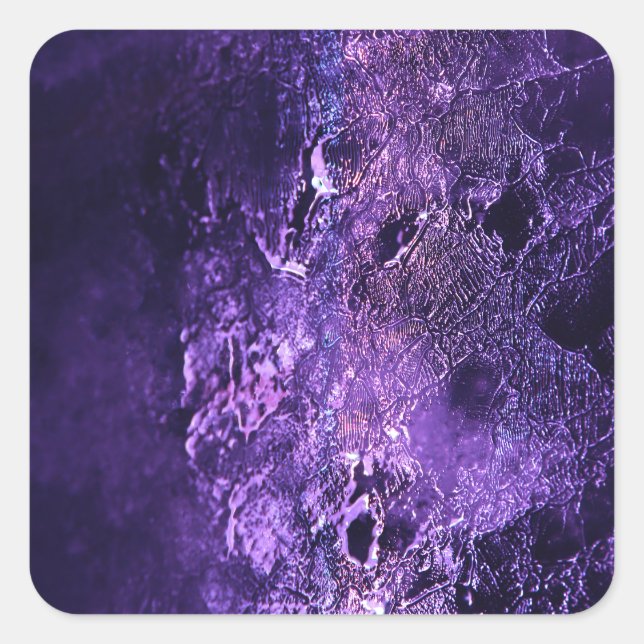 Ice - Glacial - Amazing! Quadratischer Aufkleber (Vorderseite)