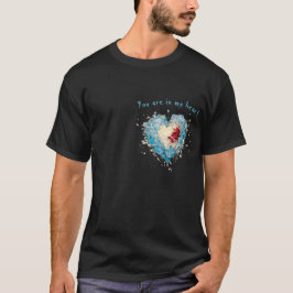 Ice Heart and Rose, personalisiert T-Shirt