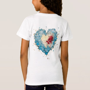 Ice Heart and Rose, personalisiert T-Shirt