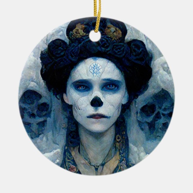 Ice Hexe 5 Fantasy Sci-Fi Keramik Ornament (Vorne)