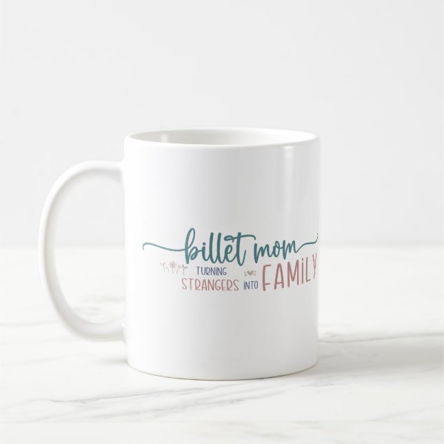 Ice Hockey Billet Mama Inspiration Zitat Kaffeetasse (Links)