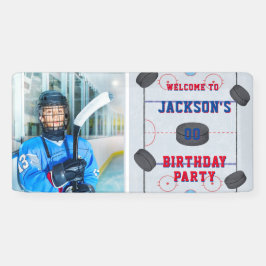 Ice Hockey Birthday Party Foto Banner