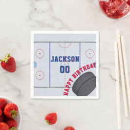 Ice Hockey Birthday Party Serviette