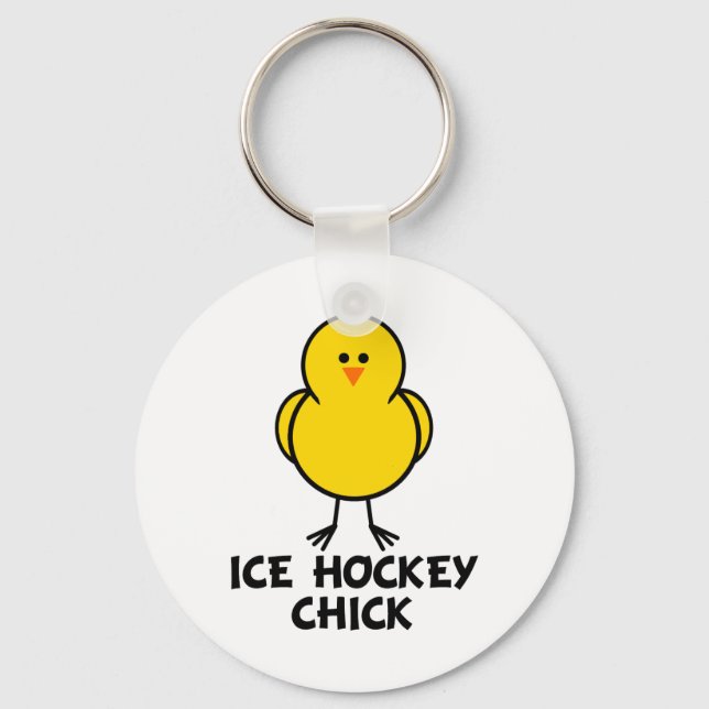 Ice Hockey Chick Schlüsselanhänger (Vorderseite)