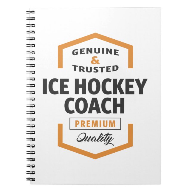 Ice Hockey Coach Logo Geschenkideen. Notizblock (Vorderseite)