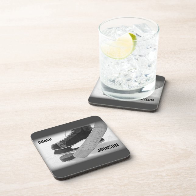 Ice Hockey Coach Vielen Dank Untersetzer (Rechte Seite)