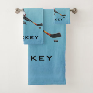 Ice Hockey Design Badetuch Set