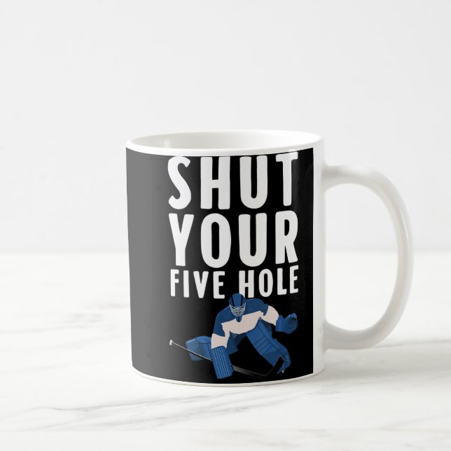 Ice Hockey Design für Männer Frauen Eishockey Goa Kaffeetasse (Rechts)