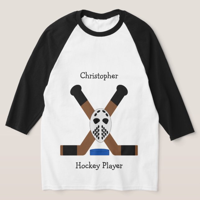 Ice Hockey Design Personalisiert T-Shirt (Ablage )