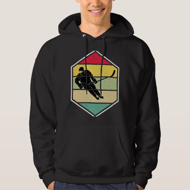 Ice Hockey Funny Ice Hockey Frisbee Lover Retro Vi Hoodie (Vorderseite)