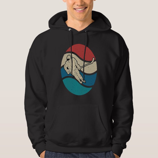 Ice Hockey Funny Ice Hockey Frisbee Lover Retro Vi Hoodie (Vorderseite)