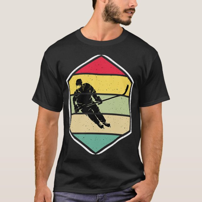 Ice Hockey Funny Ice Hockey Frisbee Lover Retro Vi T-Shirt (Vorderseite)