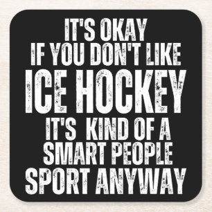 ICE HOCKEY FUNNY QUOTES RECHTECKIGER PAPPUNTERSETZER