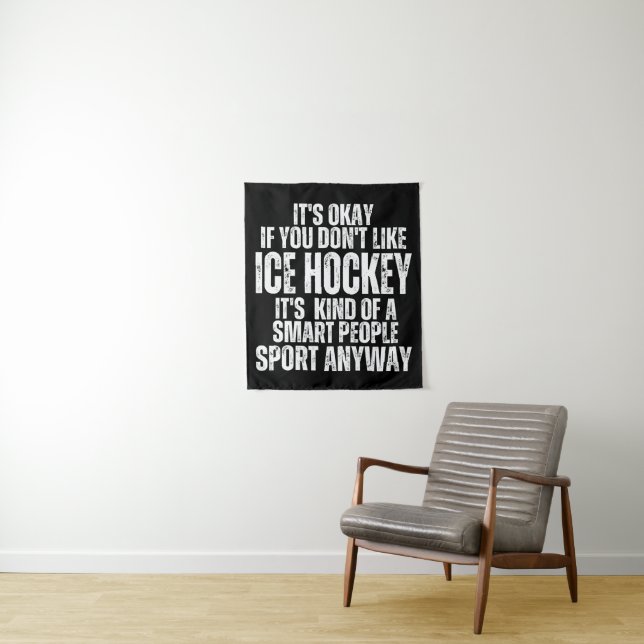 ICE HOCKEY FUNNY QUOTES WANDTEPPICH (Beispiel)