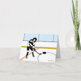 Ice Hockey Girl Grußkarte Karte