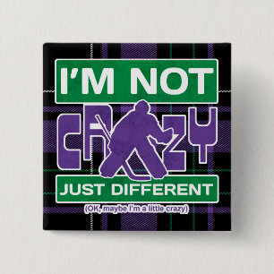 Ice Hockey Goalie Button