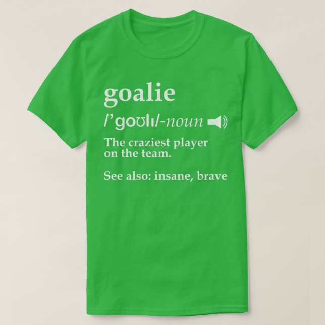 Ice Hockey Goalie Funny Keeper Team Jersey T-Shirt (Design vorne)