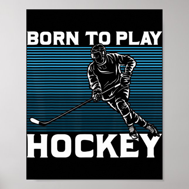 Ice Hockey Goalie Geschenkidee Geboren Hockey spie Poster (Vorne)