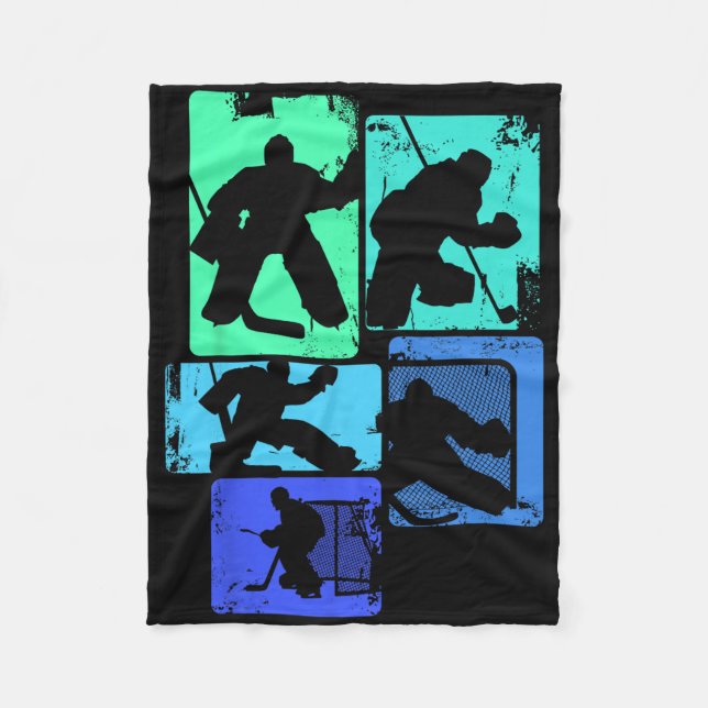 Ice Hockey Goalie Hockey Player Kids Boys Youth Me Fleecedecke (Vorderseite)