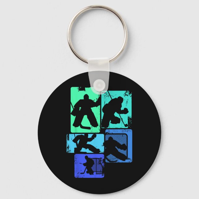 Ice Hockey Goalie Hockey Player Kids Boys Youth Me Schlüsselanhänger (Vorderseite)