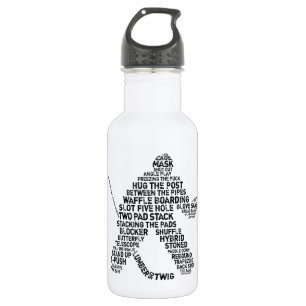 Ice Hockey Goalie Word Art Edelstahlflasche