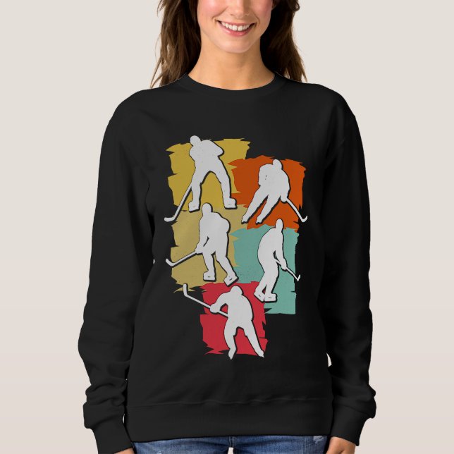 Ice Hockey Ice Skater Player Sport  Ice Hockey Pla Sweatshirt (Vorderseite)