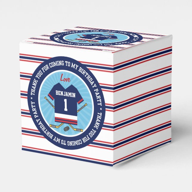 Ice Hockey Jersey 1. Geburtstag Vielen Dank Geschenkschachtel (Vorderseite)