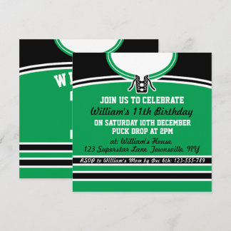 Ice Hockey Jersey Themed Party Einladung Vorlage