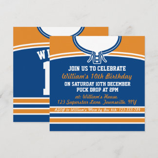 Ice Hockey Jersey Themed Party Einladung Vorlage