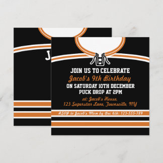 Ice Hockey Jersey Themed Party lädt Template ein Einladung