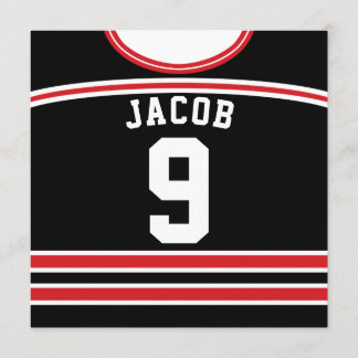 Ice Hockey Jersey Themed Party lädt Template ein Einladung