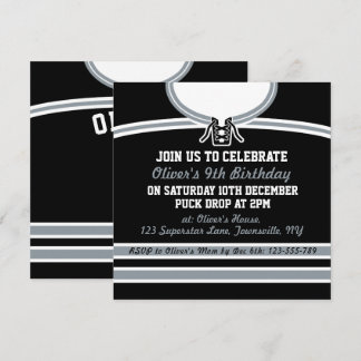 Ice Hockey Jersey Themed Party lädt Template ein Einladung