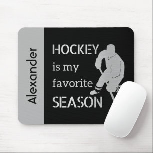 Ice Hockey Maus Pad Lieblingssaison Silber Mousepad