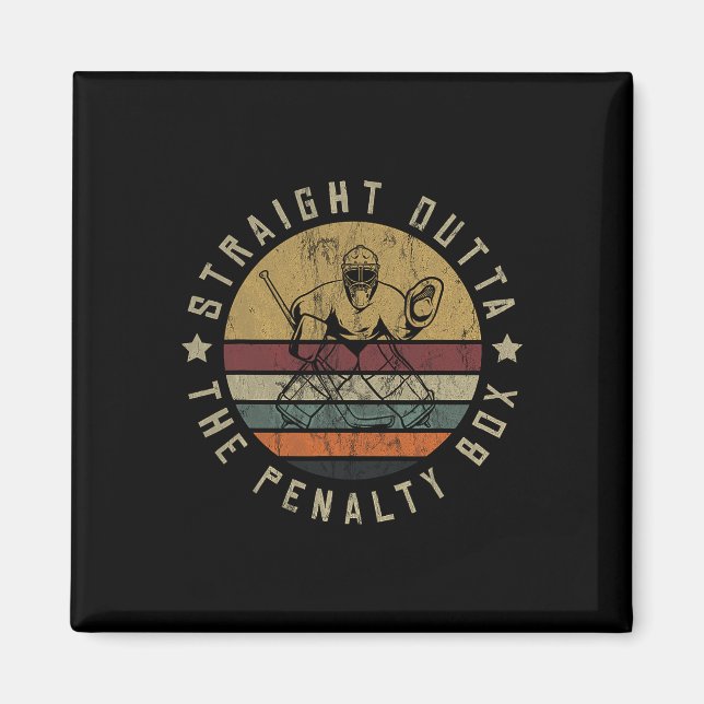 Ice Hockey Player Goalie Jersey Puck Face Mask Tea Magnet (Vorne)