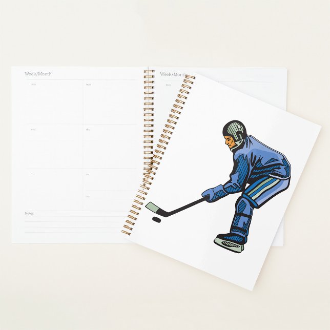 Ice Hockey Player in Blue Uniform Planer (Von Creator hochgeladen)