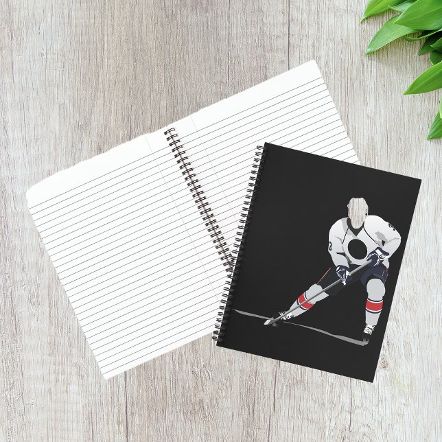 Ice Hockey Player Spiral Notebook Notizbuch (Von Creator hochgeladen)