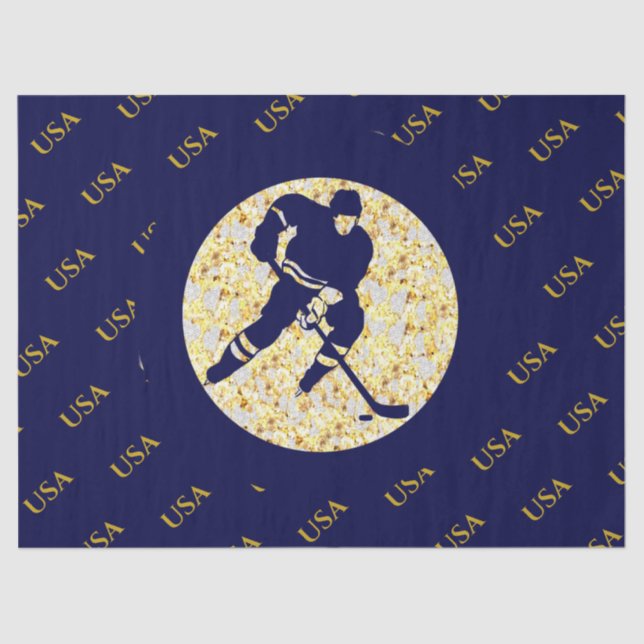 ICE HOCKEY  SEIDENPAPIER (Vorderseite)