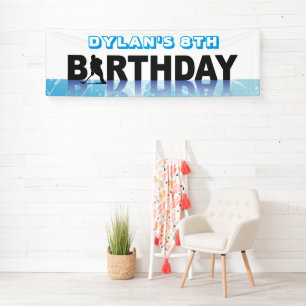 ICE HOCKEY SKATEN Birthday Party Foto-Op Memory Banner