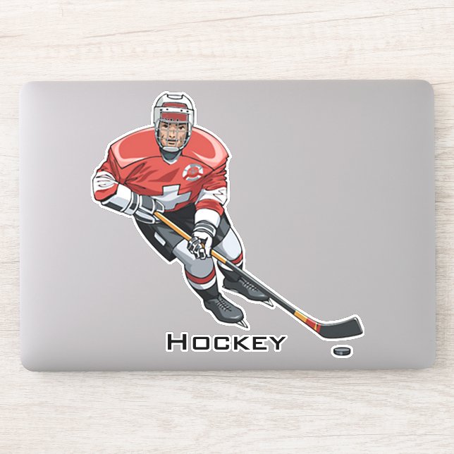 Ice Hockey Skater Design-Sticker Aufkleber (Computer)
