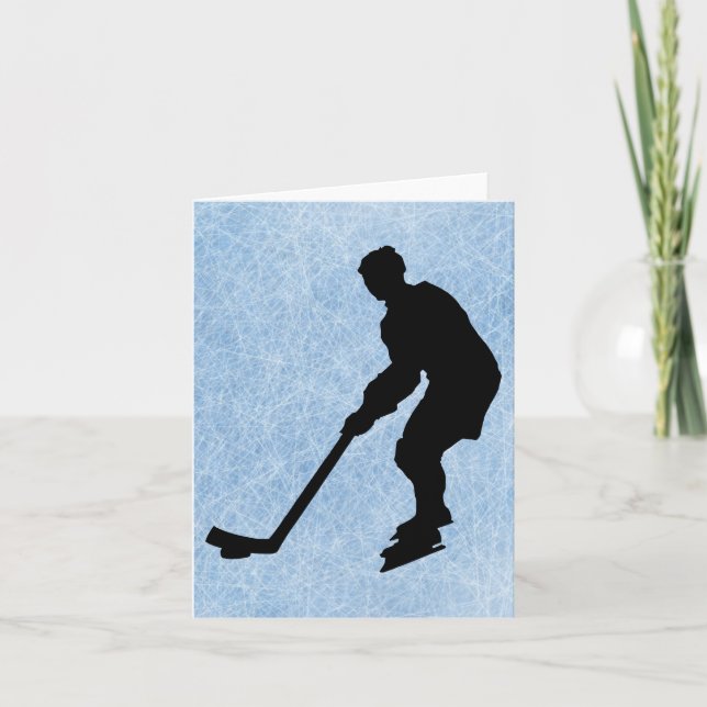 Ice Hockey Skater Grußkarte Karte (Vorderseite)