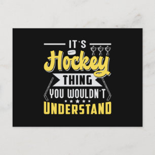 Ice Hockey Spieler Stick Team Puck Sport Geschenk Postkarte