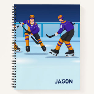 Ice Hockey Spiral Notebook Custom Notizbuch