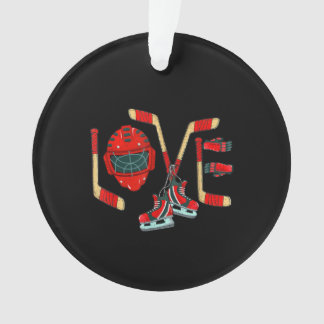 Ice Hockey Valentinstag Liebe Niedlich Gift Boys G Ornament