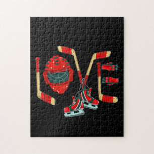 Ice Hockey Valentinstag Liebe Niedliche Geschenk B Puzzle
