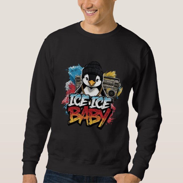 Ice Ice Baby — Penguin with Beanie & Chain Tee (Vorderseite)